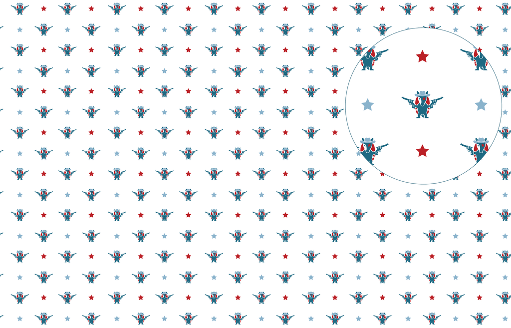 Armed-adillo Stars pattern sheet