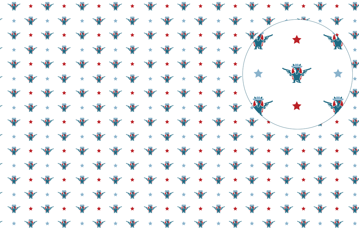 Armed-adillo Stars pattern sheet