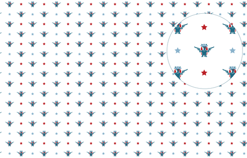 Armed-adillo Stars pattern sheet
