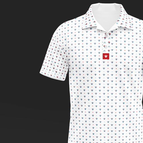 Armed-adillo Stars golf polo, Bluebonnets & Birdies
