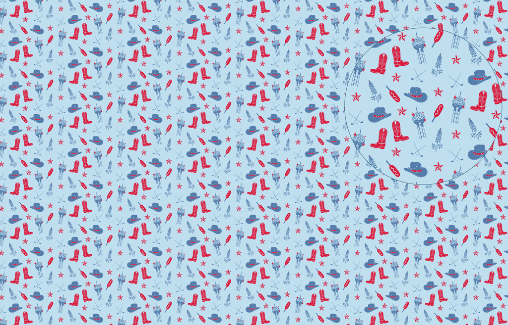 Dallas Scramble Blue pattern swatch