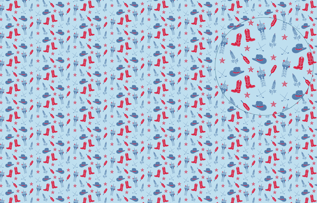 Dallas Scramble Blue pattern swatch