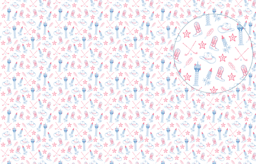 Dallas Scramble White pattern swatch